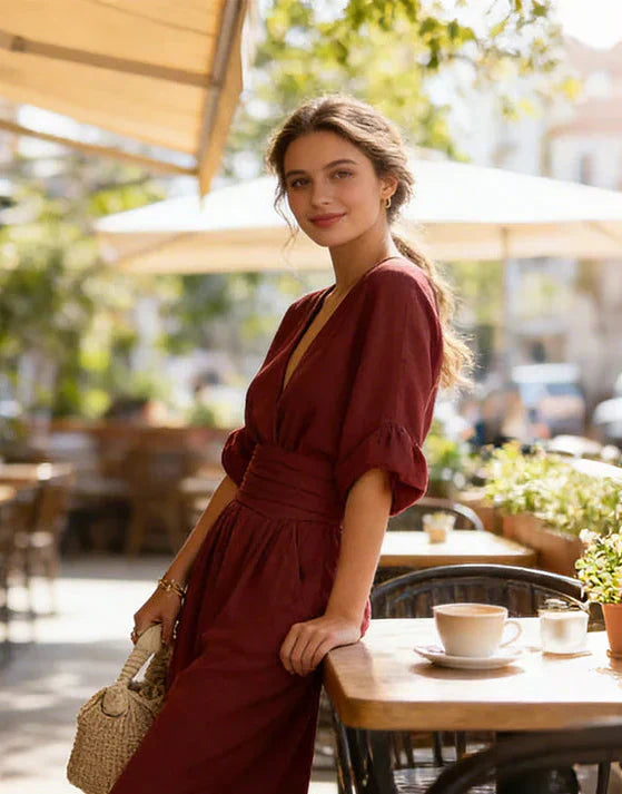 Jacy - Elegant V-Neck Jumpsuit