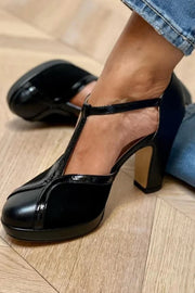 T-Bar Platform Court Shoes