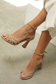 Block Heel Strap Sandals