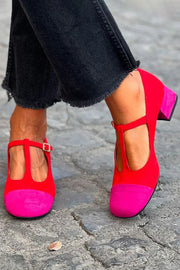 Contrast Mary Jane Shoes