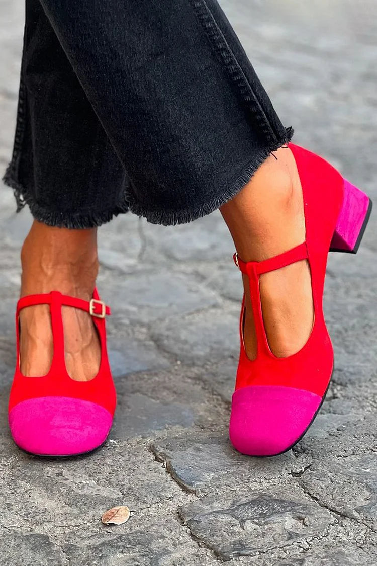 Contrast Mary Jane Shoes