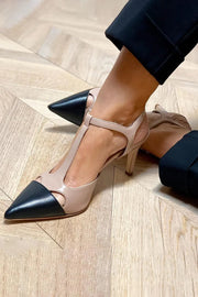 Two-Tone Strap Flats