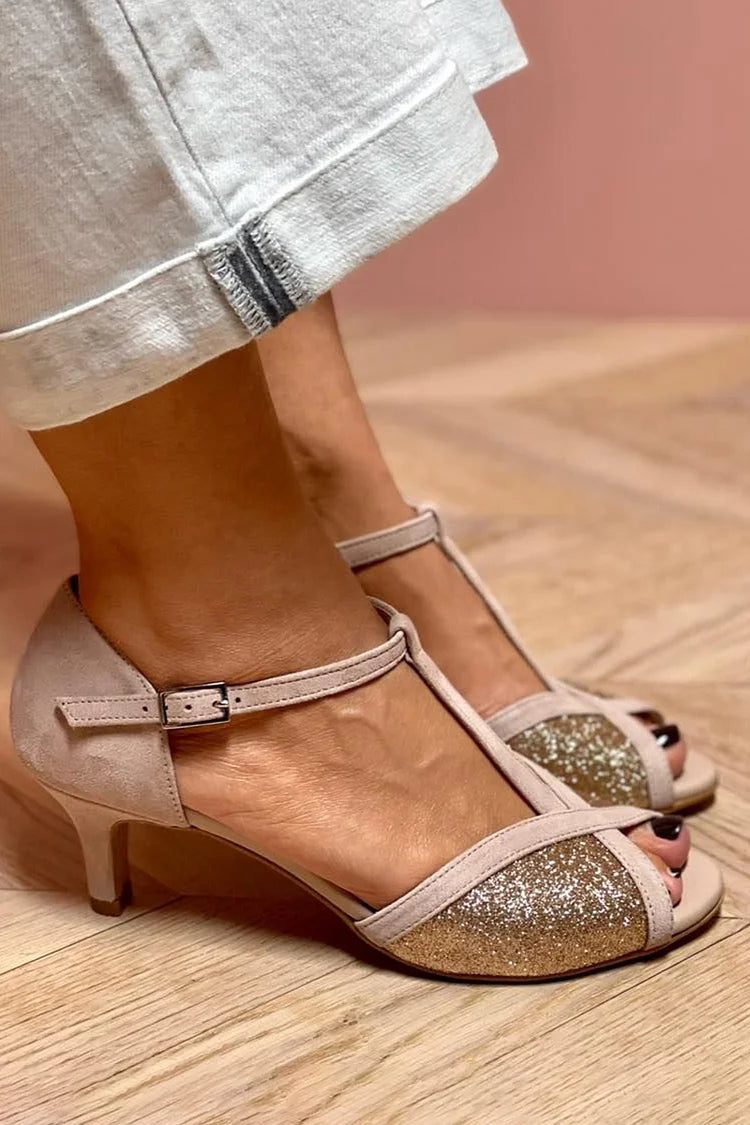 Pointed-Toe Strap Ballet Flats