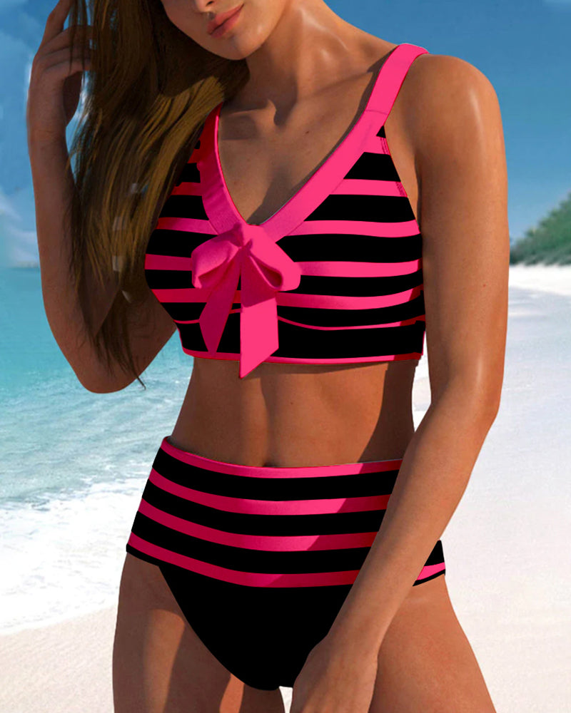 Lula | Striped High-Waisted Bikini