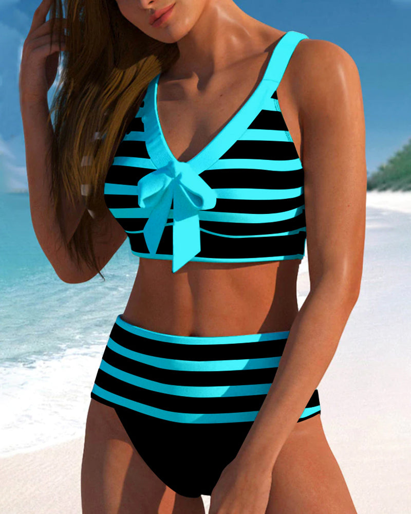 Lula | Striped High-Waisted Bikini