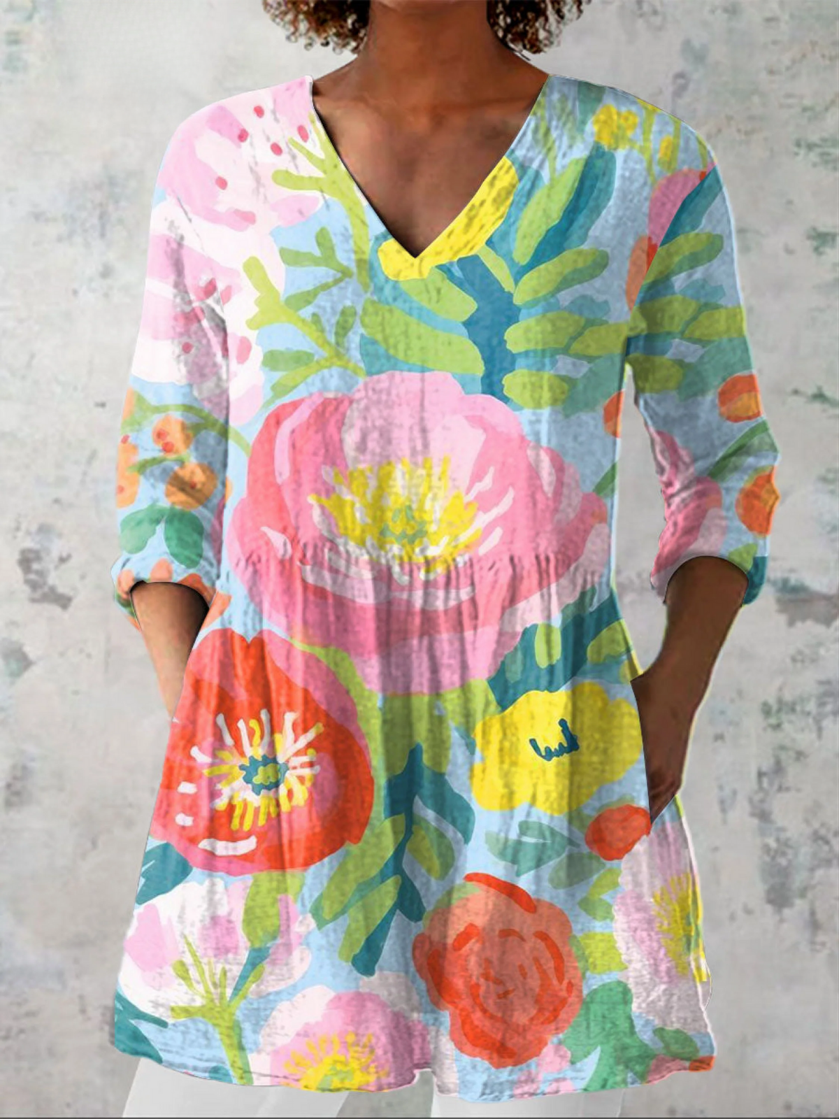 Gisella | Long V-Neck Blouse