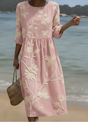 Phoebe | Midi Dress with Botanical and Floral Print