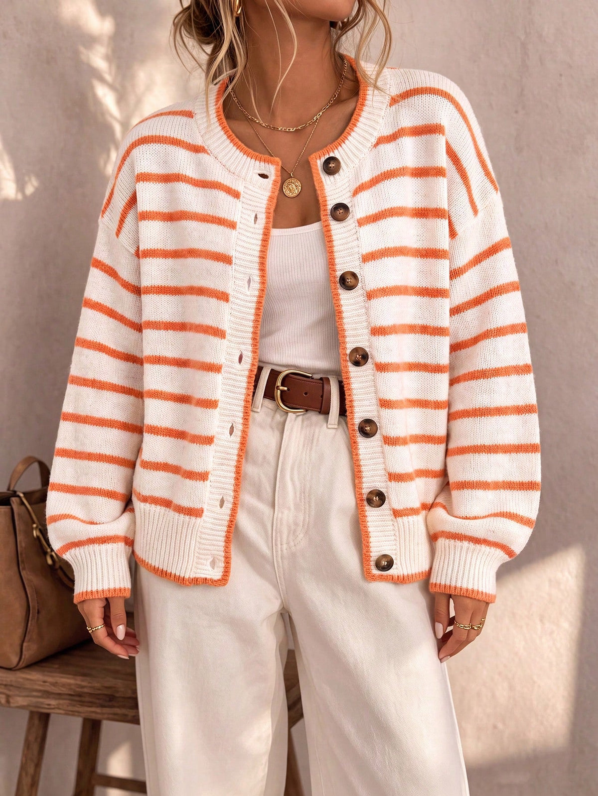 Mabel - Soft Striped Knit Cardigan
