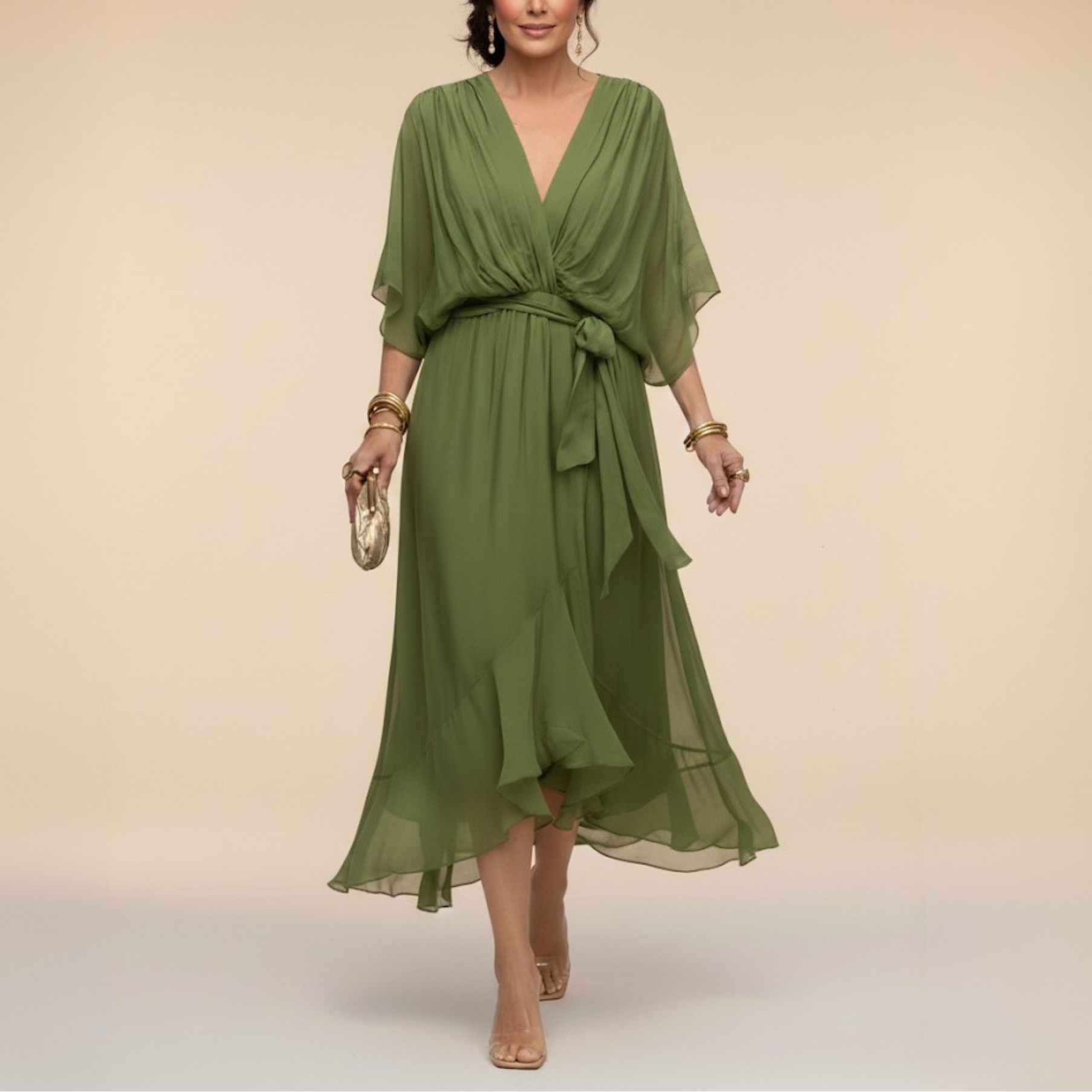 Monica | Elegant V-Neck Dress