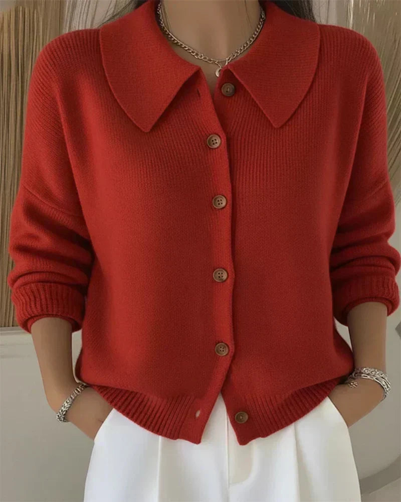 Vespera - Button Collar Cardigan