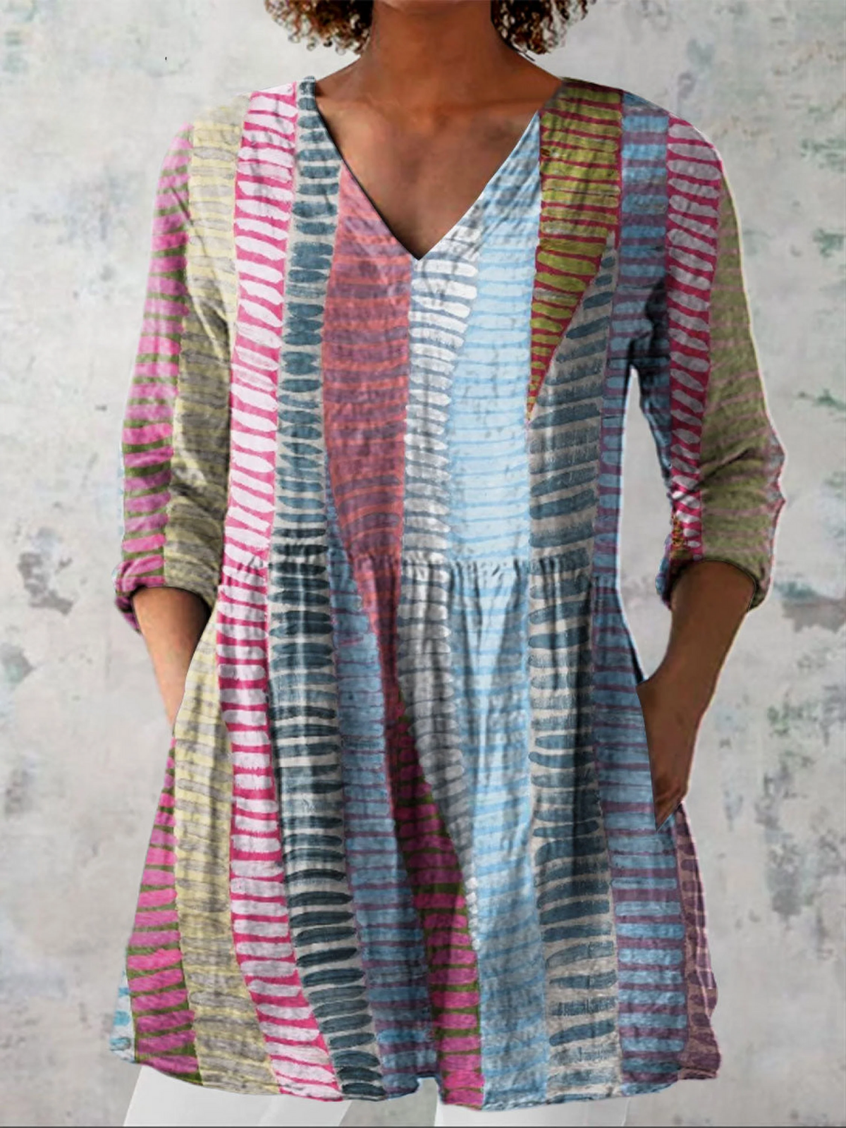Elara | Long V-Neck Blouse
