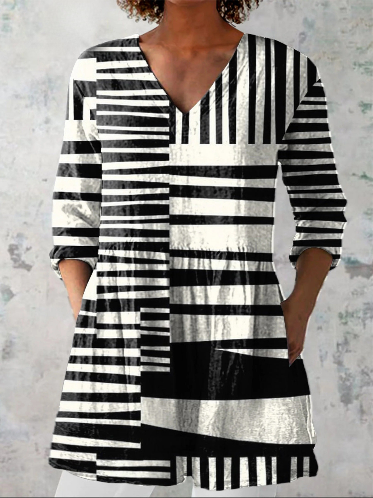 Halley | Long V-Neck Blouse