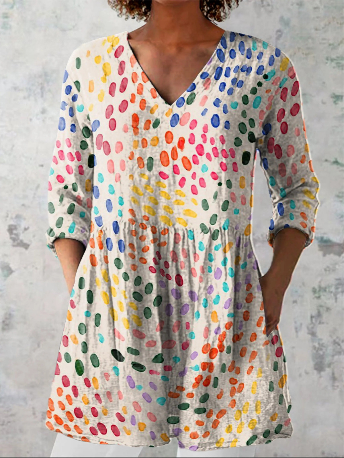 Felicity | Long V-Neck Blouse
