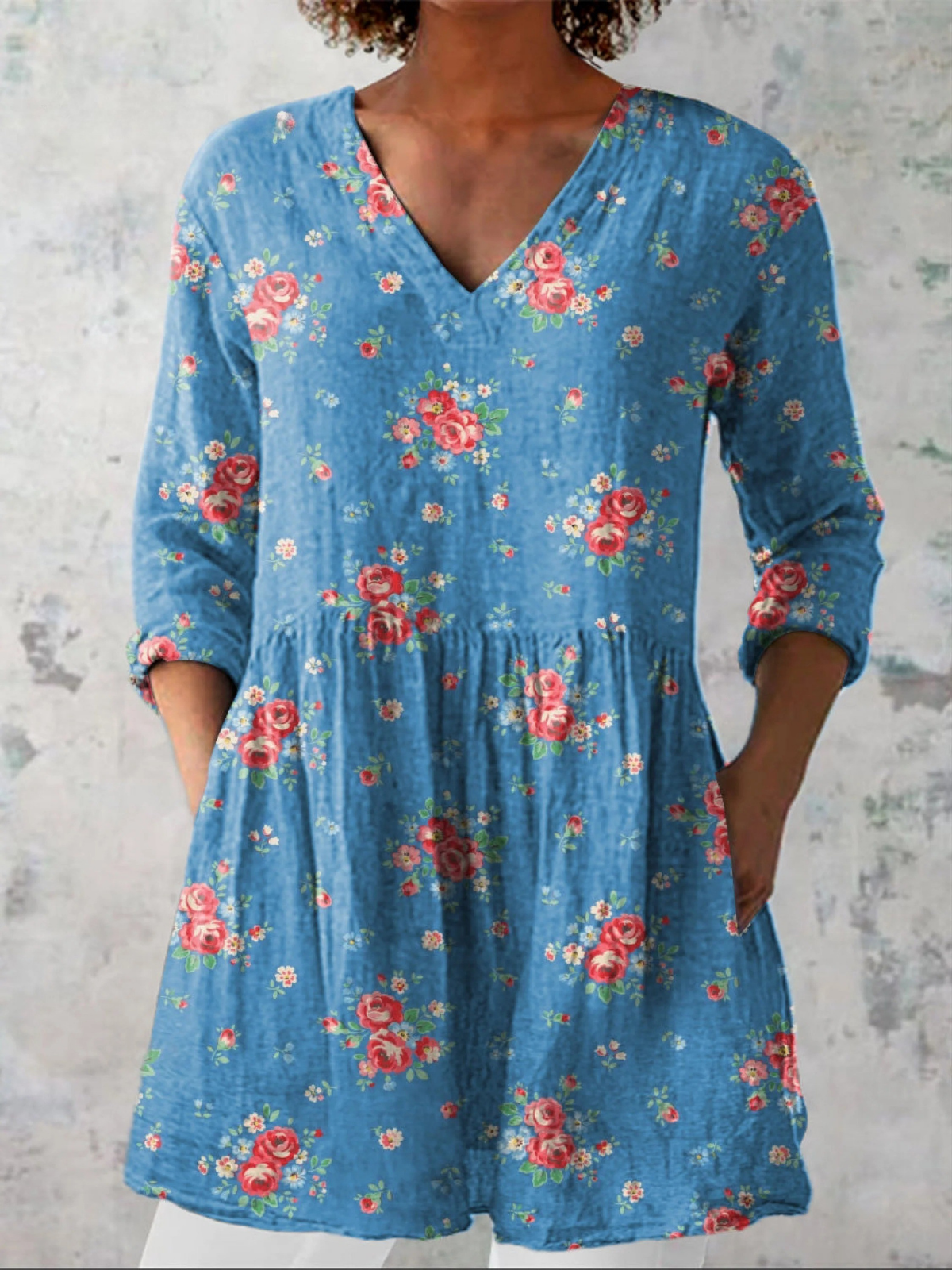Kassidy | Long V-Neck Blouse