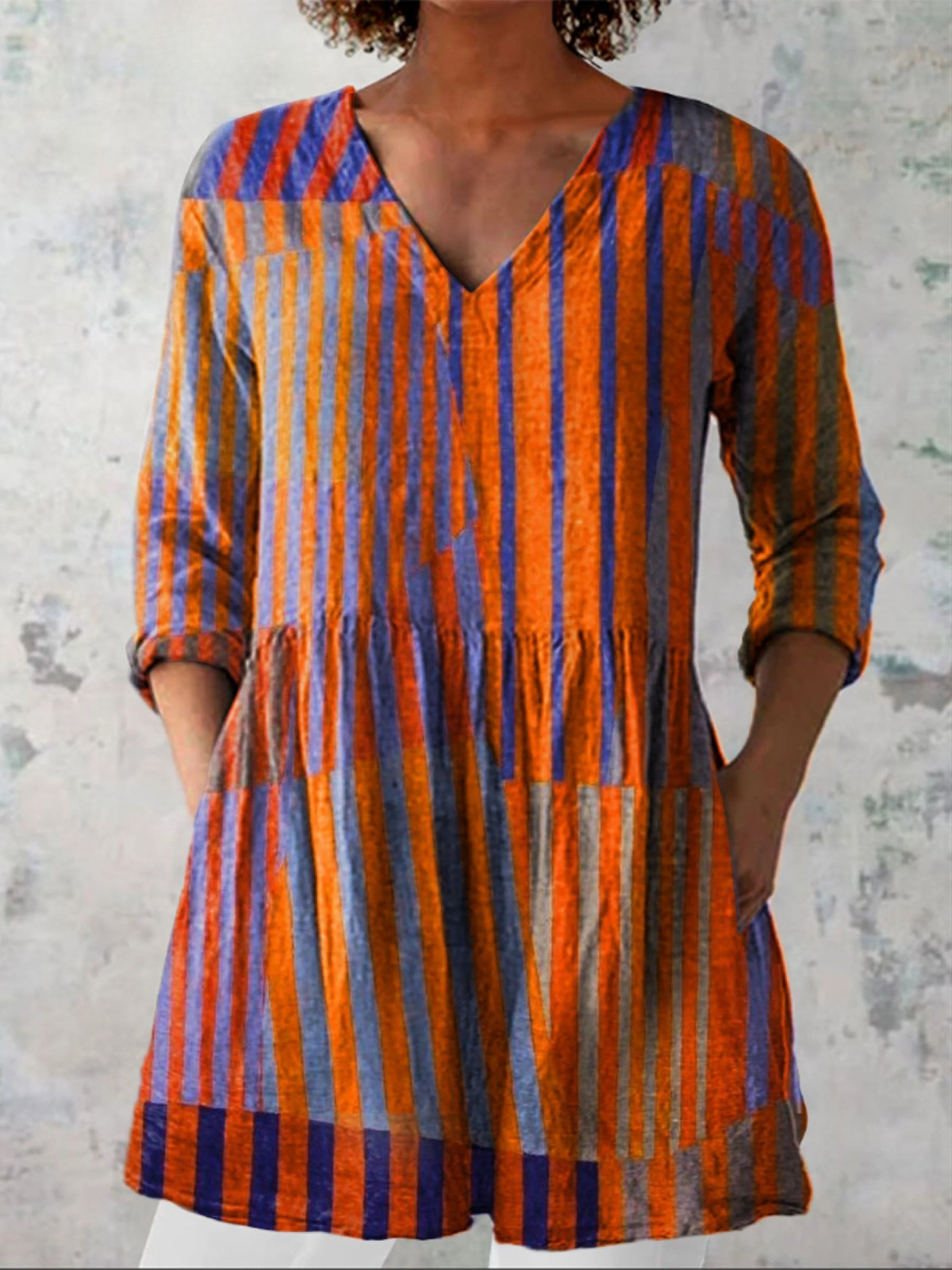 Danica | Long V-Neck Blouse