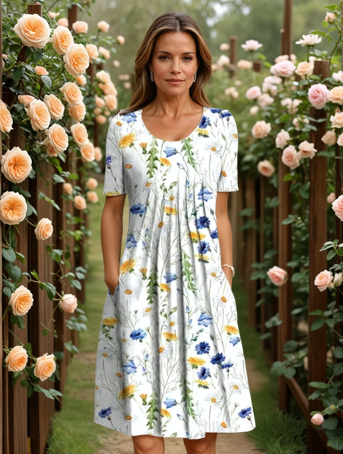Mandy - Elegant Dress with Tummy Coverage
