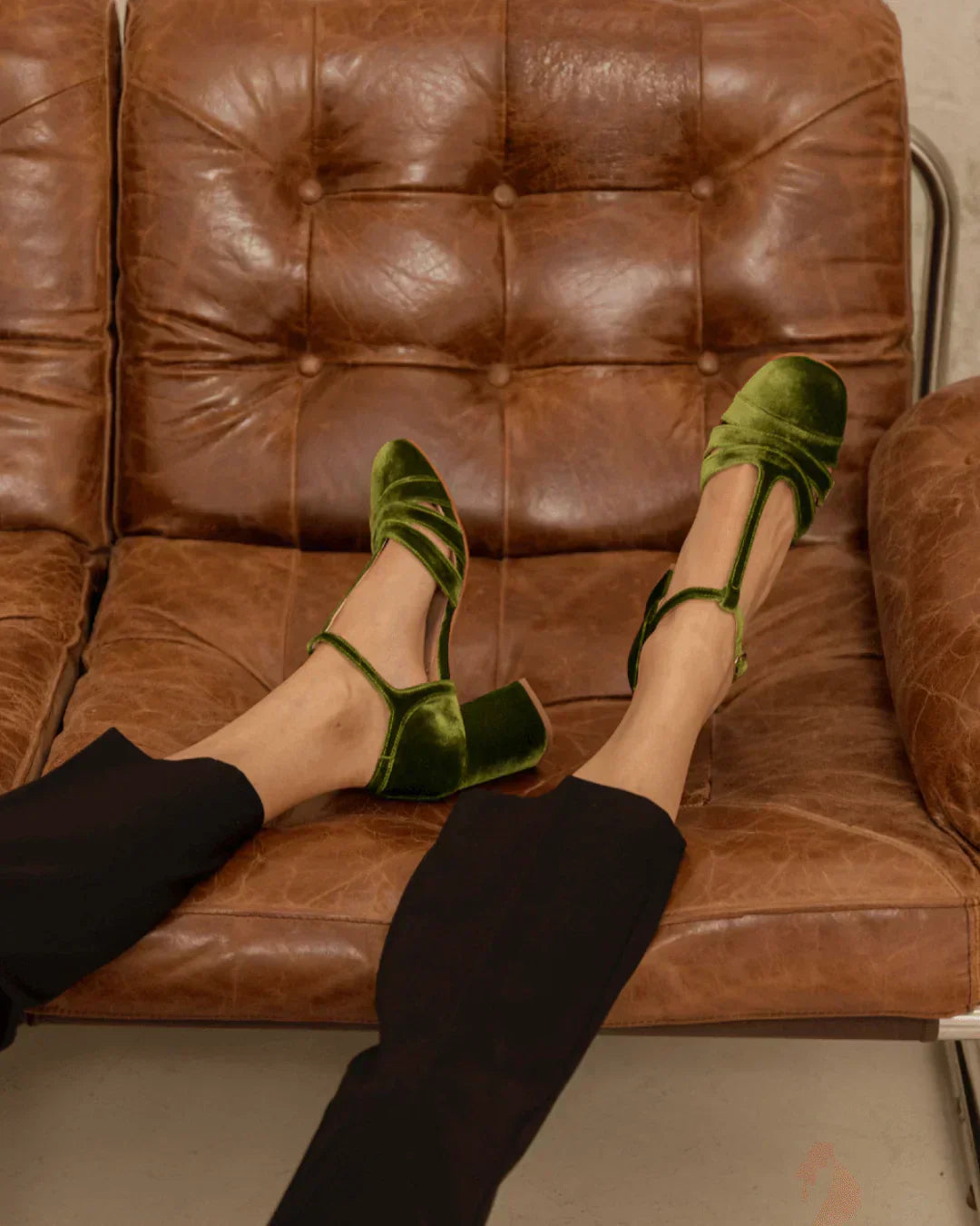 Woven Block Heel Sandals