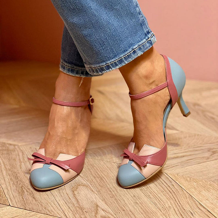 Peep-Toe Heels with Bow Detail