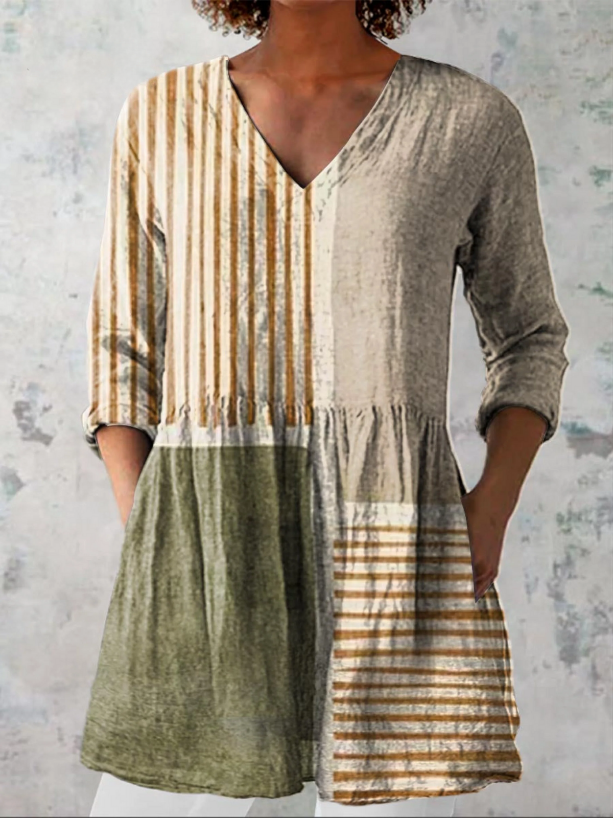 Dahlia | Long V-Neck Blouse