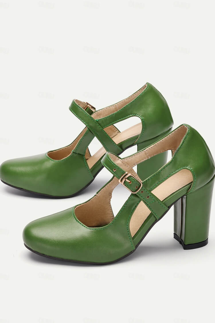 Comfort Heels with T-Bar Detail