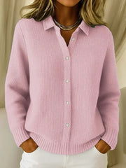 Camille - Textured Knit Button-Up Cardigan