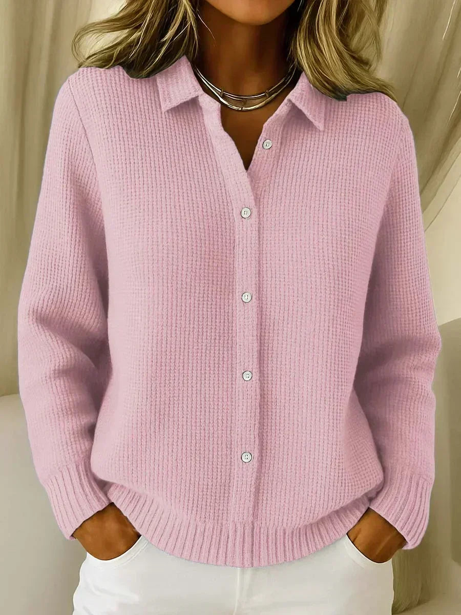 Camille - Textured Knit Button-Up Cardigan