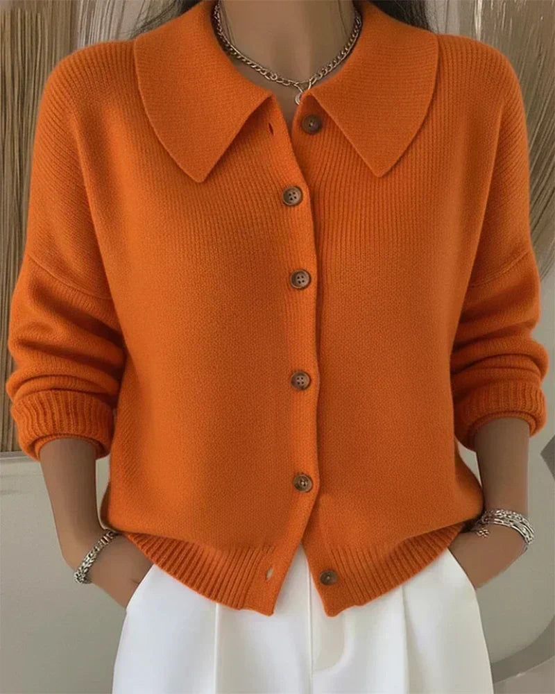 Vespera - Button Collar Cardigan