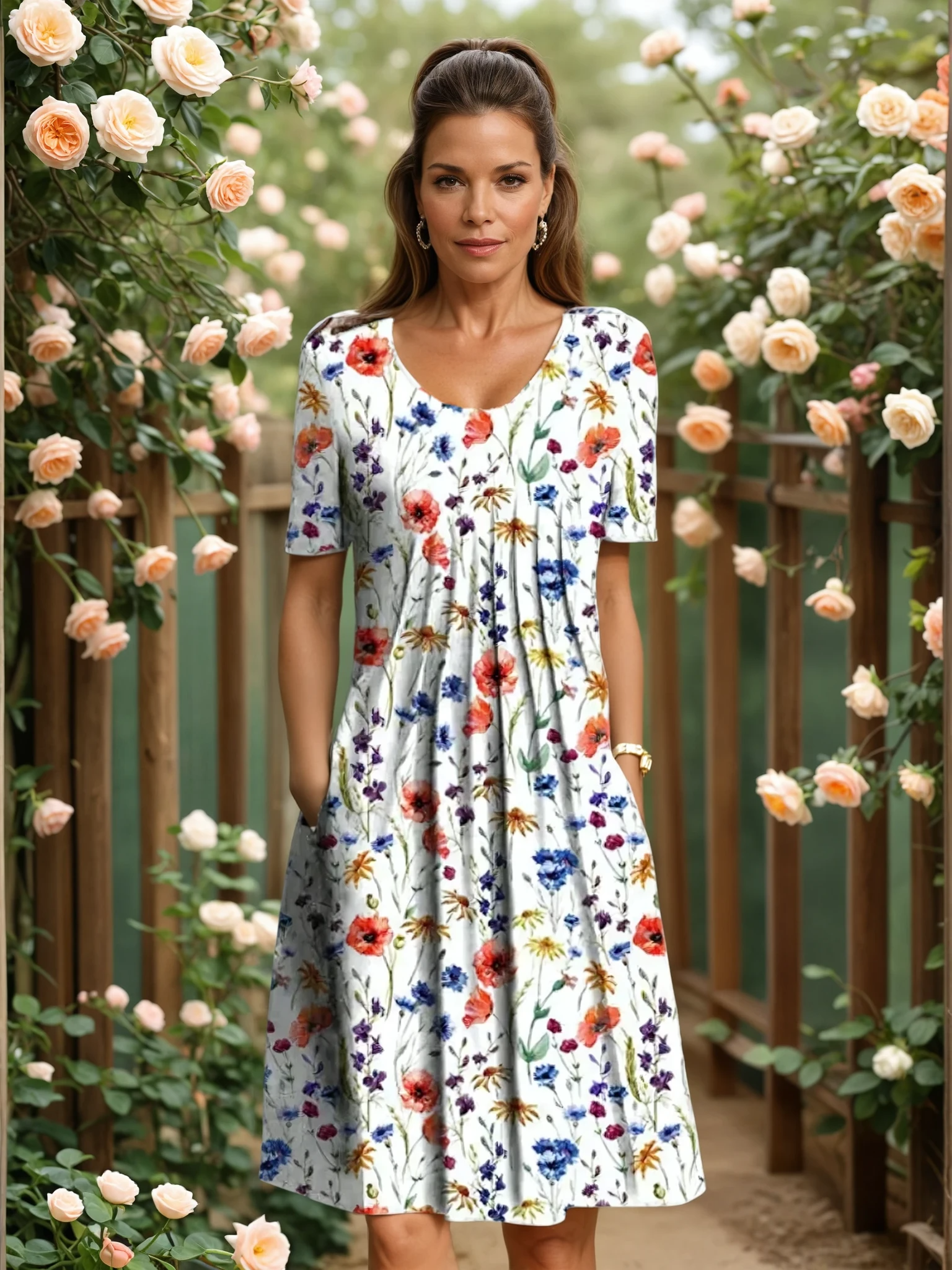 Mandy - Elegant Dress with Tummy Coverage