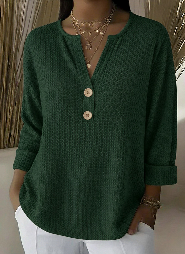 Lucinda - Henley Button Top
