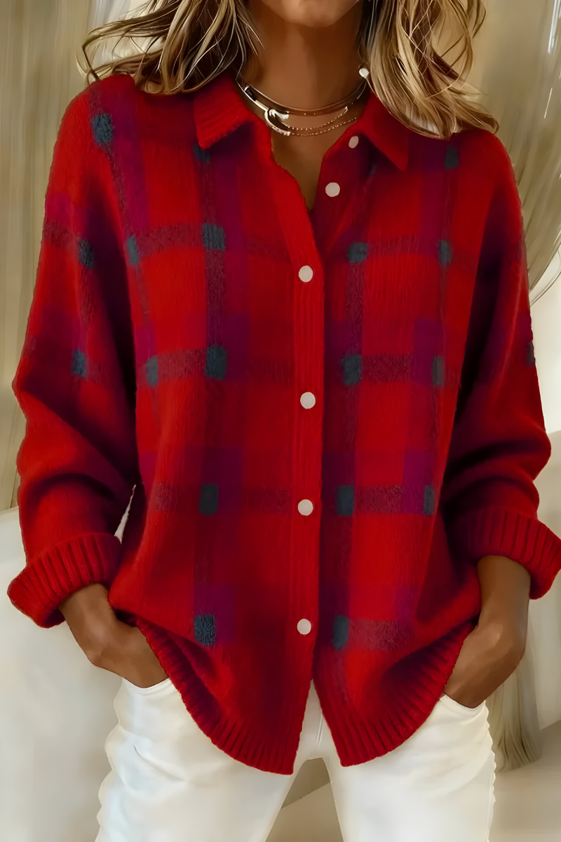 Camille - Plaid Cardigan