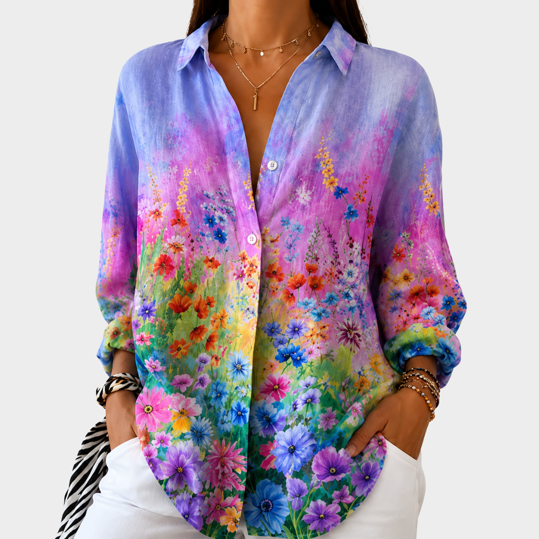 Fiene - Wildflower Sunset Garden Blouse