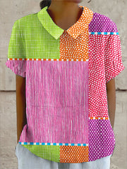 Zoe | Colourful Patchwork Blouse