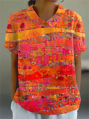 Isla | Colourful Abstract Print Blouse