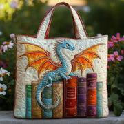 Emerald Guardian of Books Quilted Bag