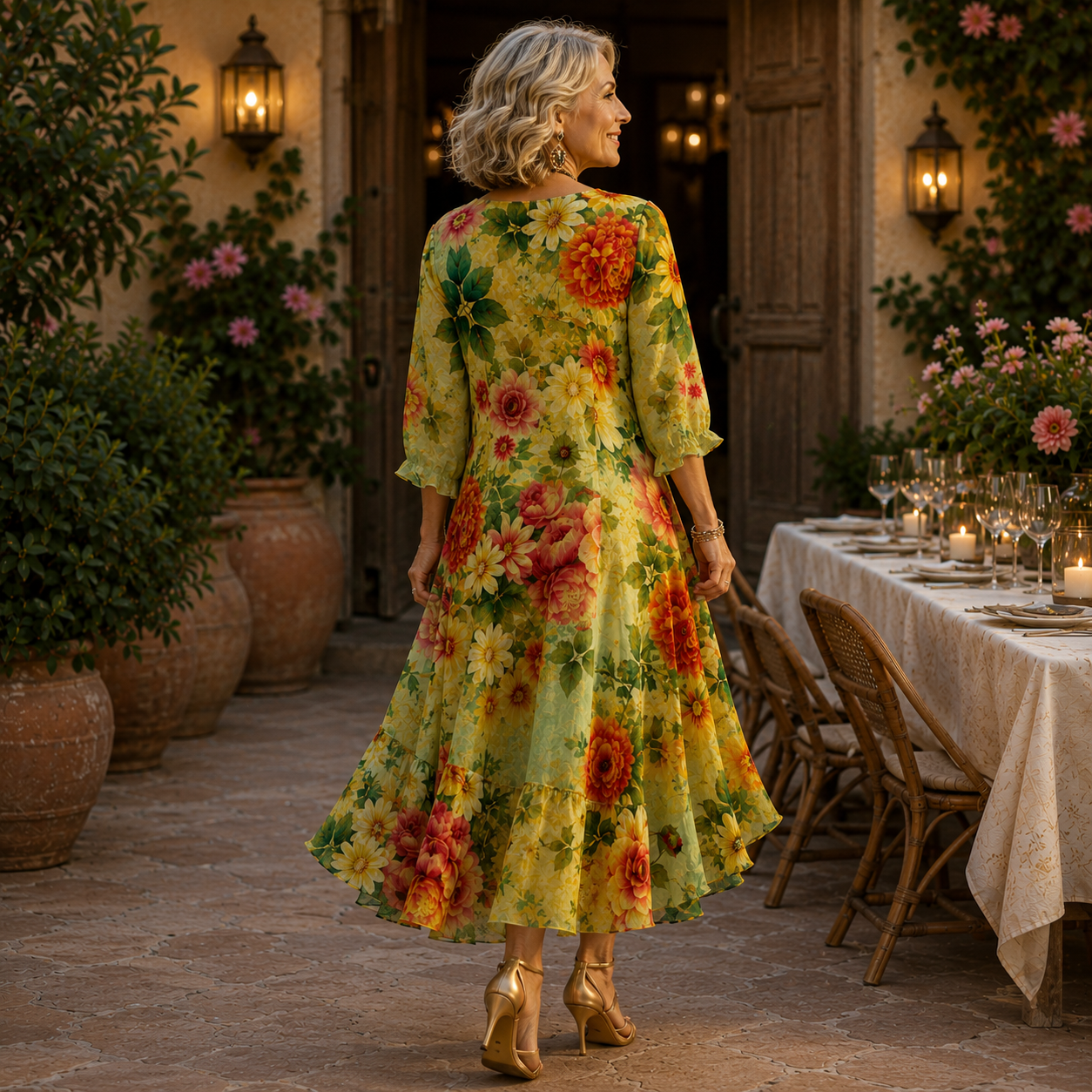 Janessa - Effortless Floral Midi Dress