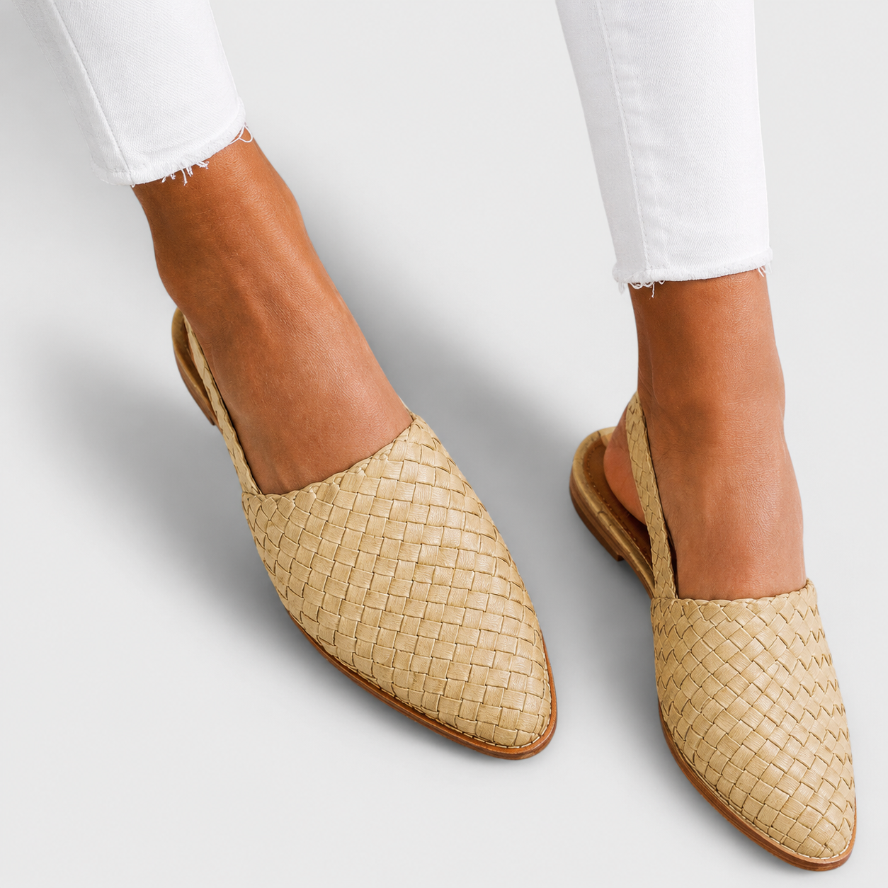 Simone - Woven Back-Strap Loafers
