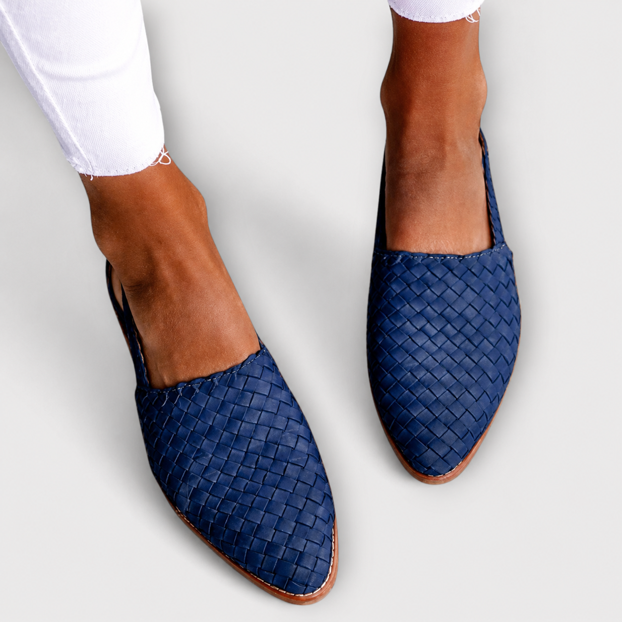 Simone - Woven Back-Strap Loafers