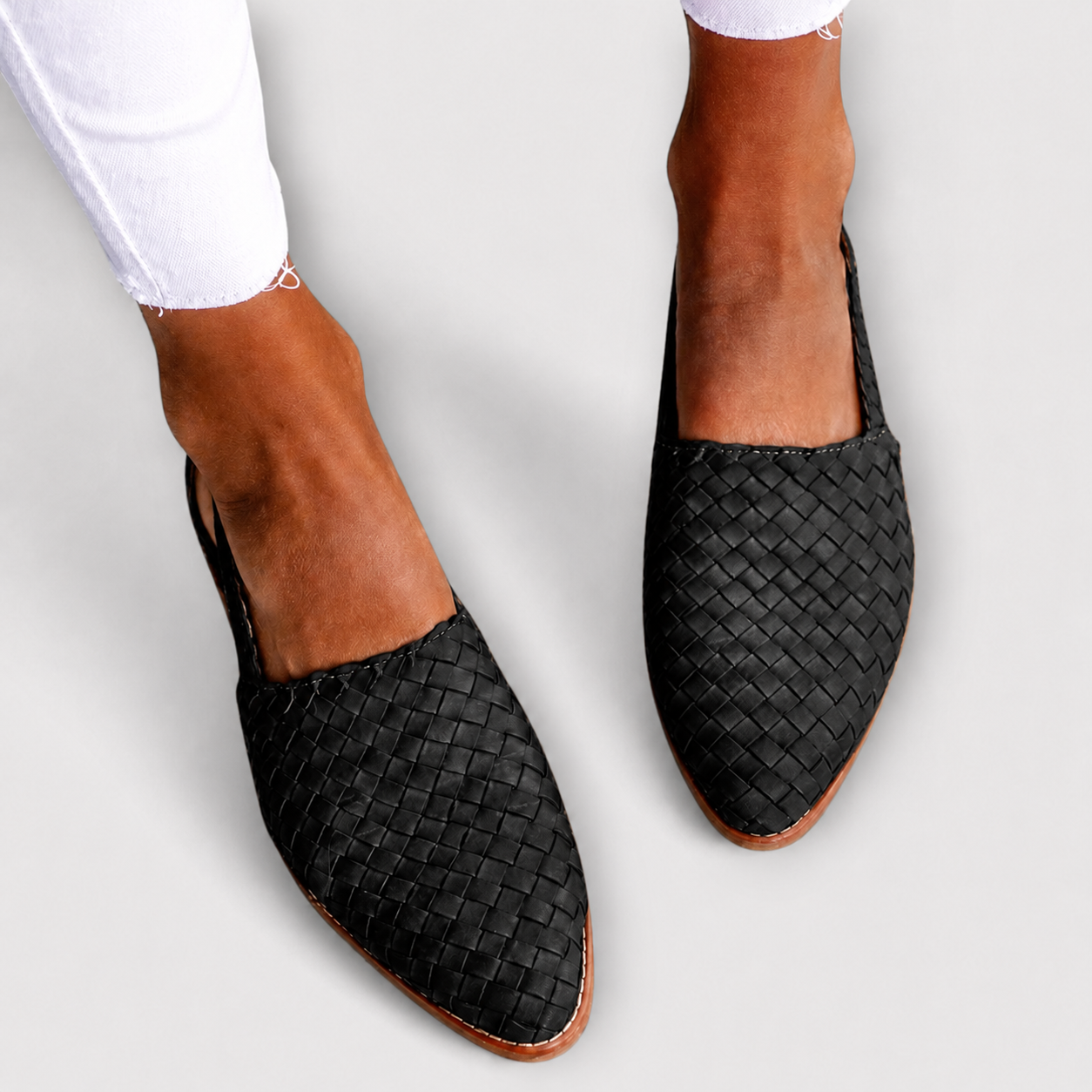 Simone - Woven Back-Strap Loafers