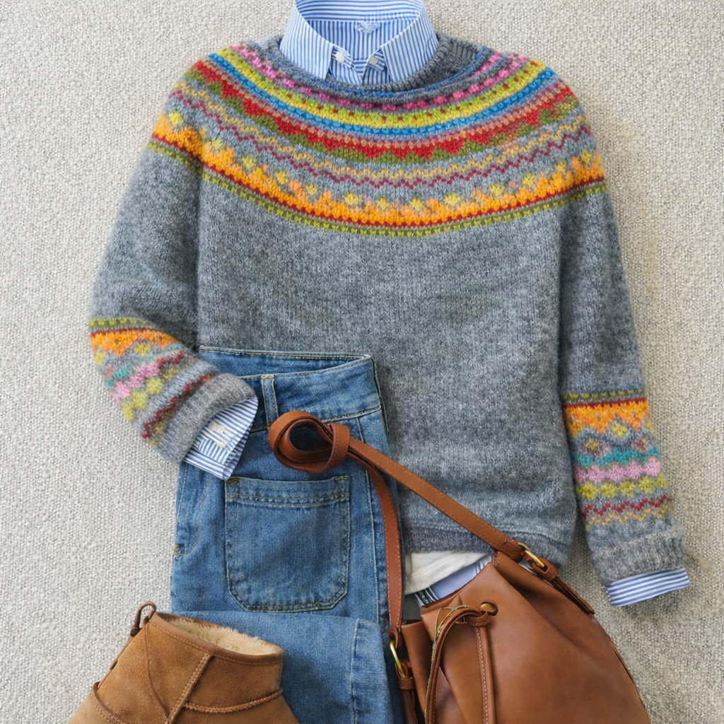 Emily - Heritage Nordic Knit Sweater