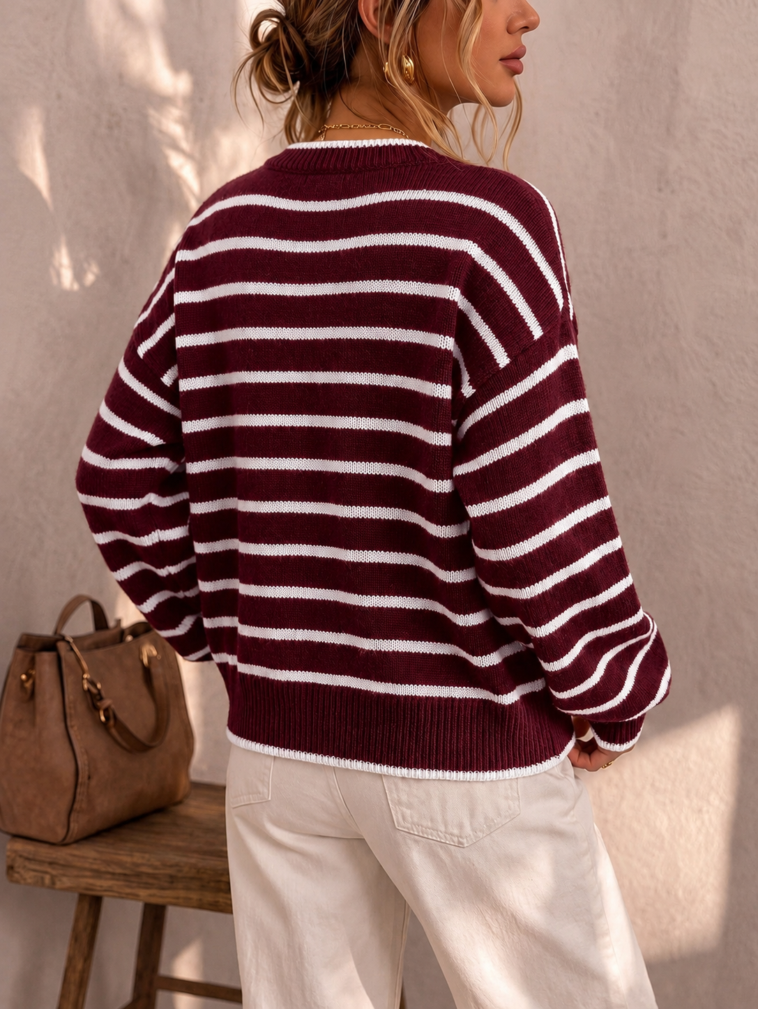 Mabel - Soft Striped Knit Cardigan