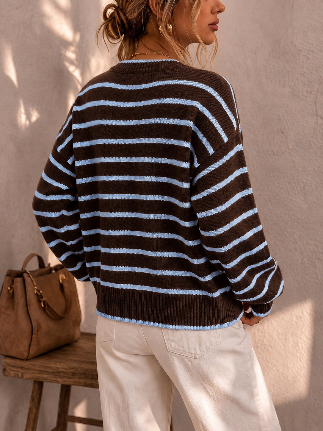Mabel - Soft Striped Knit Cardigan