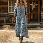 Evelyn | Vintage-Inspired Long Sleeve Casual Dress