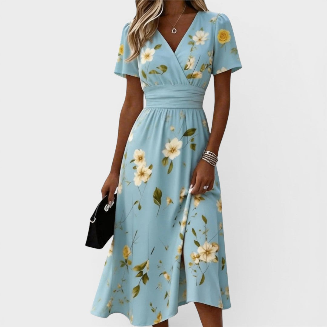 Dana | V-neck Formal Elegant Midi Dress