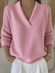 Vivelle - Relaxed V-Neck Sweater