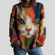 Zaira - Artistic Cat Statement Top