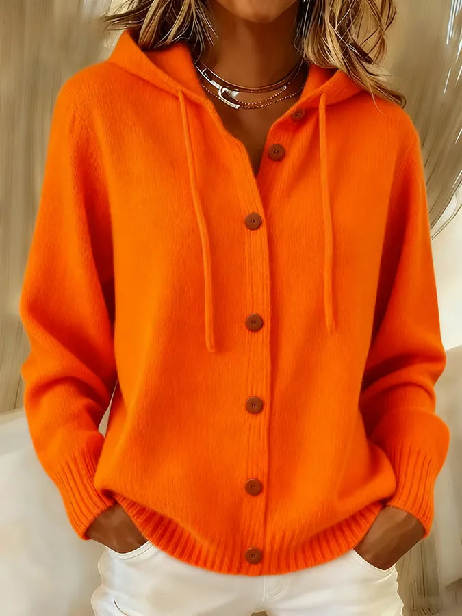 Brenda - Cozy Button Cardigan Hoodie