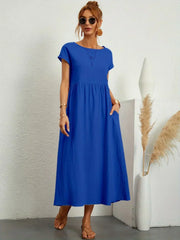 Flowing Midi Dress with Timeless Elegance