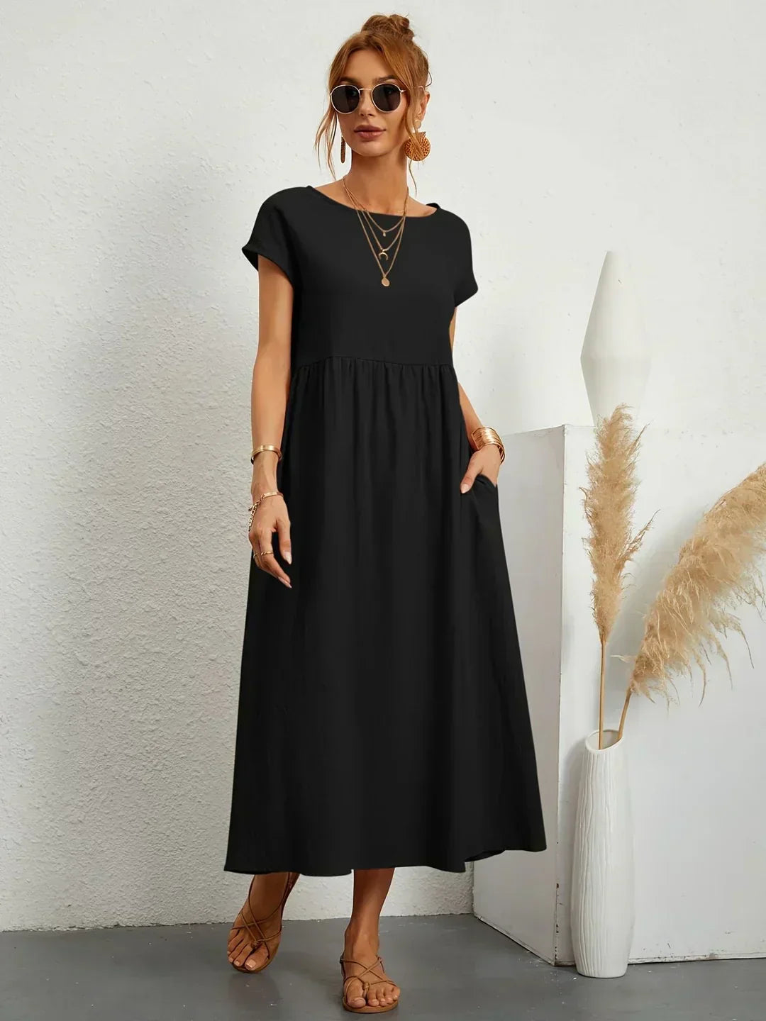 Chloe - Flowing Midi Dress with Timeless Elegance