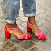T-Bar Shoes with Sturdy Heel