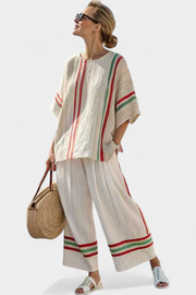Bente | Comfortable Boho Print Blouse & Relaxed Trousers